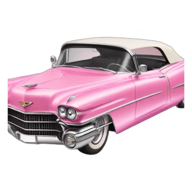 elvis in a pink cadillac sticker