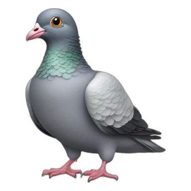 Pigeon qui porte un cochon sur son dos sticker