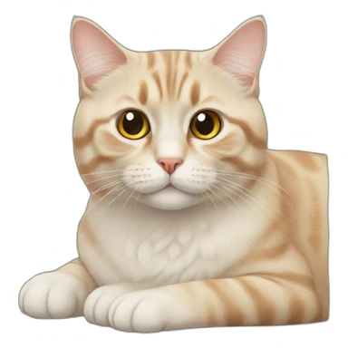 half scottish half british cat sticker