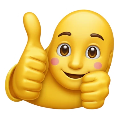 thumbs up emoji, positive and bold sticker