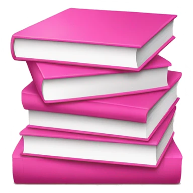 stack of pink books  sticker