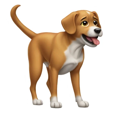 Dog farting  sticker