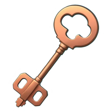 bright cyber neon bronze key sticker