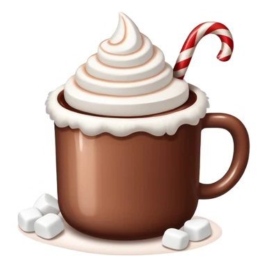 Hot chocolate with marshmallows Christmas themed  sticker