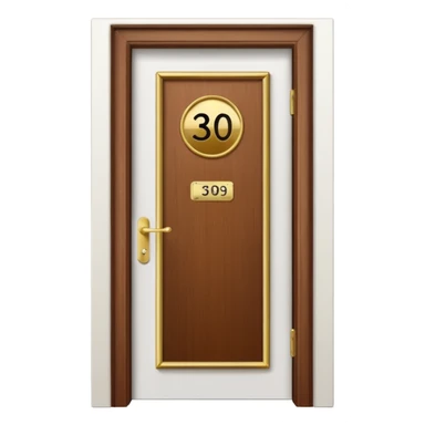 hotel room number 309 in Japanese sticker