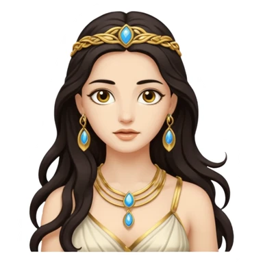 greek goddess back hair sticker