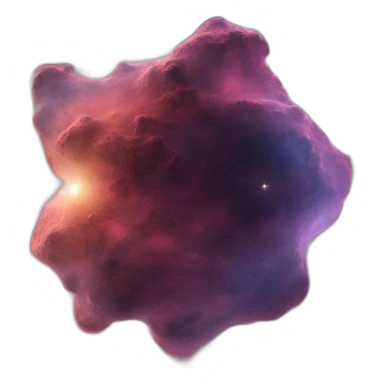 realistic big nebula in outer space sticker
