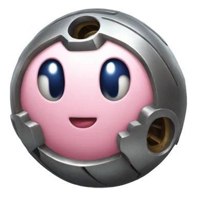 Metal Kirby ball with wheels sticker