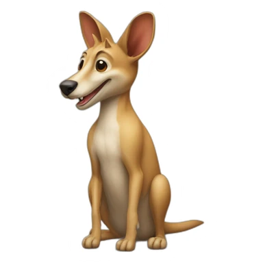 kangourou on a dog sticker