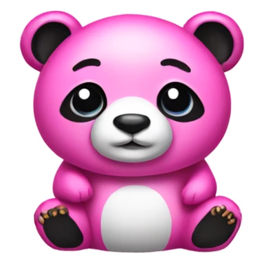 Pink panda with glitter  sticker