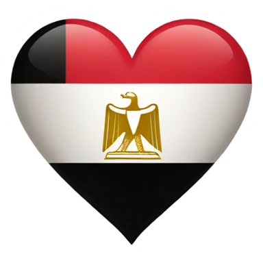 egypt flag as a heart sticker