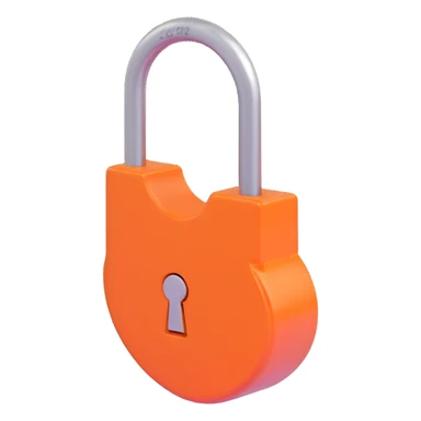 Closed padlock with a key inserted into it sticker