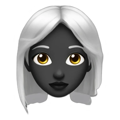 goth girl face with weapons sticker