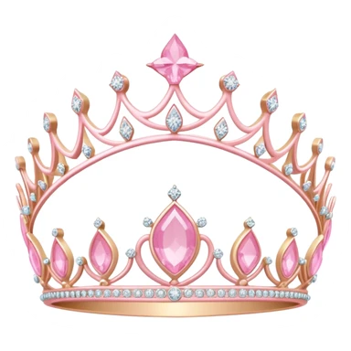 Delicate pink birthday tiara with diamonds sticker