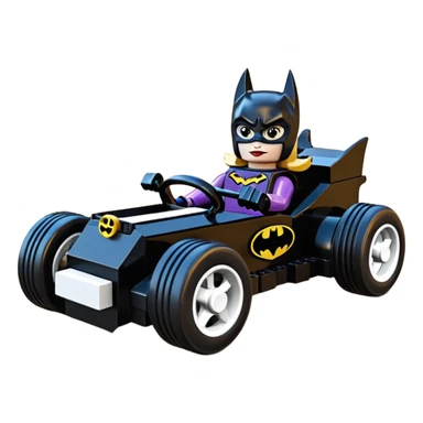 Hot wheels racing cartoons Lego BatGirl’s sixty’s tv show 1932 stealth retro cat burglar sporty petite off-road pursuit mobile cruiser car (reclined seating position) sticker