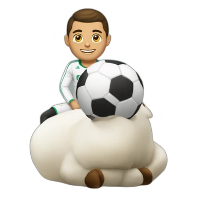 ronaldo assis sur une chevre sticker