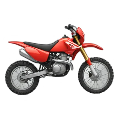 Red motocross bike sticker