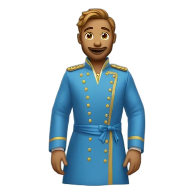 Un roux dans une robe bleue sticker