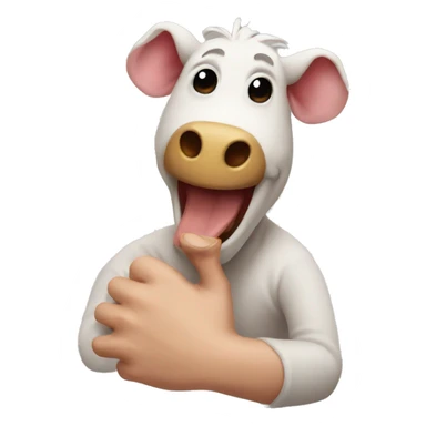 Cerdo con pulgar arriba sticker