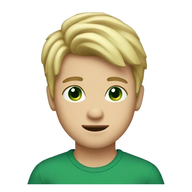 boy with dirty blonde hair and green blue eyes sticker