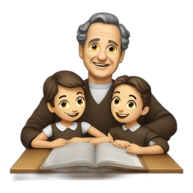 don bosco teaching 3 kids sticker
