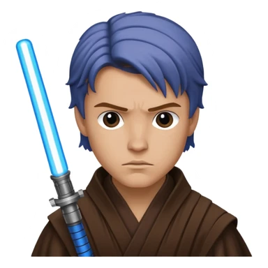 star wars Jedi Knight Anakin with blue lightsaber sticker