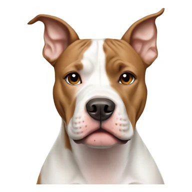 Light brown and white pitbull  sticker
