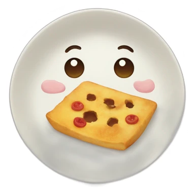 cute plate hungry sticker