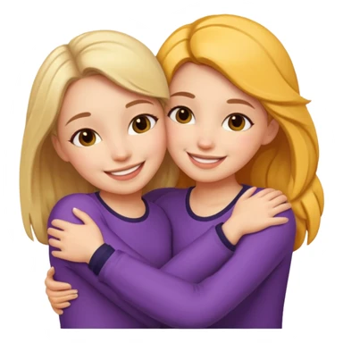 Intimate moment between two girls sticker