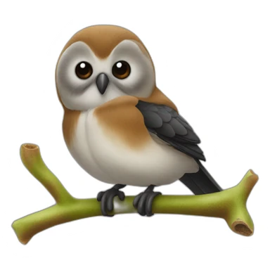 Écureuil noir avec une noisette sticker