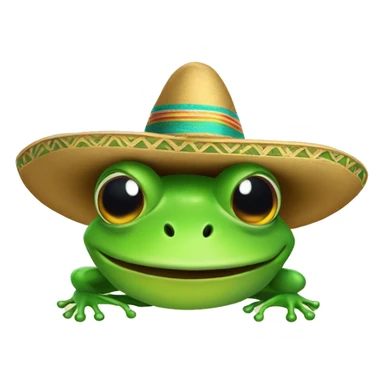 Frog wearing a sombrero sticker