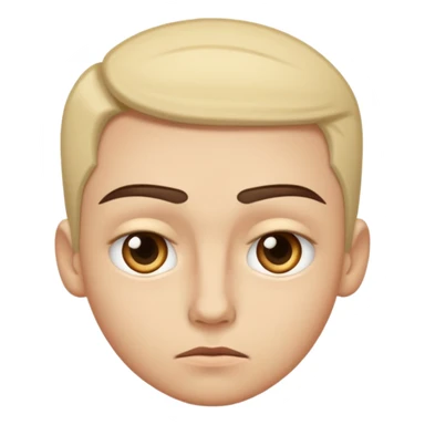 focused sharp eyes, eyebrows slightly angled inward, small straight line mouth, controlled and precise expression, subtle dissatisfaction

 sticker