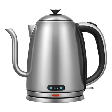 electric kettle, metallic, compatible with default apple emojis sticker