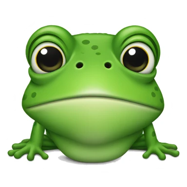 frog emoticon green sticker