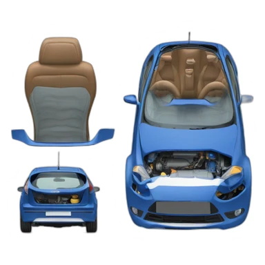 car ford focus 1999 in blue five doors sticker