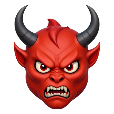 angry devil face sticker