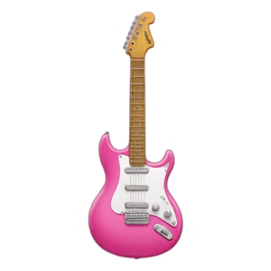 Pink electric guitar for women who sings songs sticker