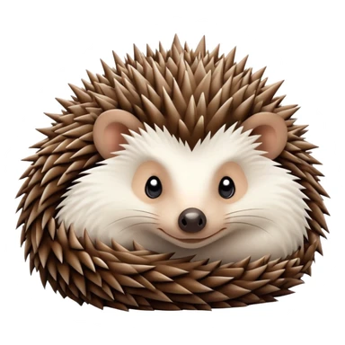 hedgehog curled up sticker