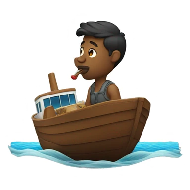 A man kissing a boat  sticker