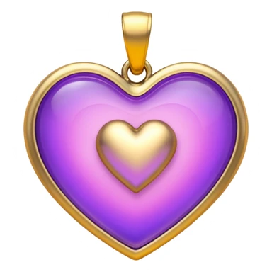 A very beautiful and aesthetic pink and gold heart pendant with a little I love you engraved on it. The style would be iOS. It has a purple glow around it. And it would look otherworldly and etherial. sticker