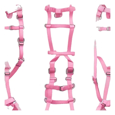 Pink dog harness sticker