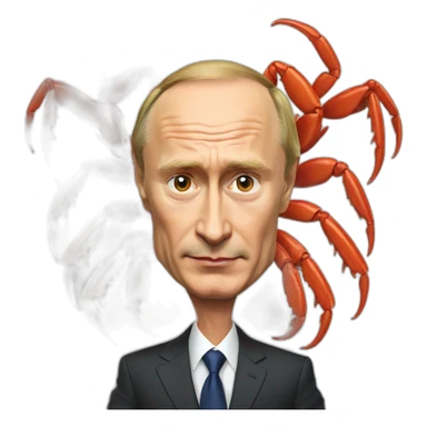 President Putin crab sticker