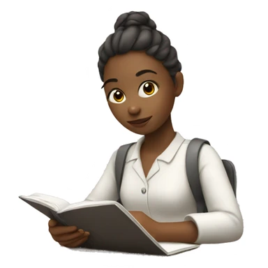 girl writing in a notebook sticker