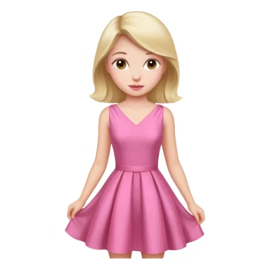 pink nice dress girl sticker