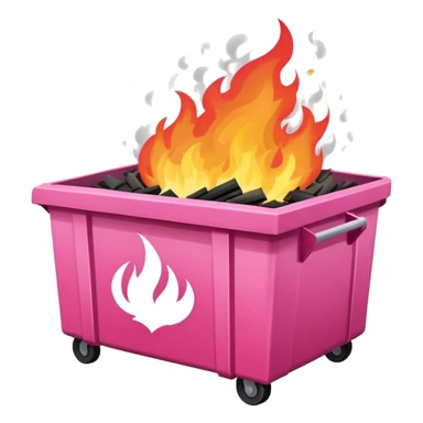 Teacher dumpster fire pink sticker