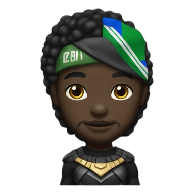 Black Panther Hero with Central african flag sticker