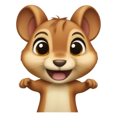 Chipmunk hands on ears sticker