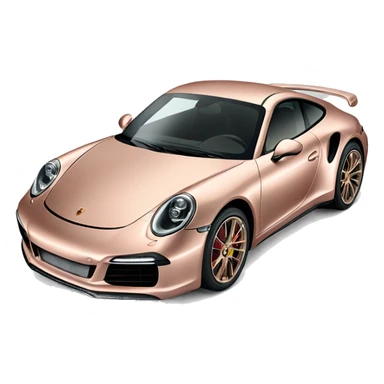 Porsche 911 in rose gold  sticker