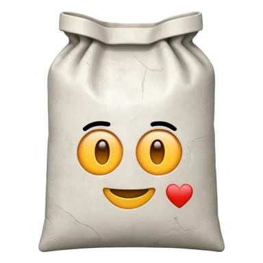 cement bag with label emoji style sticker