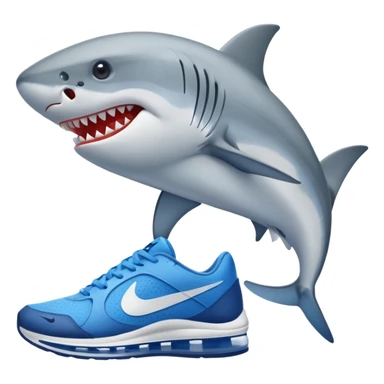 tiburón con zapatos nike sticker